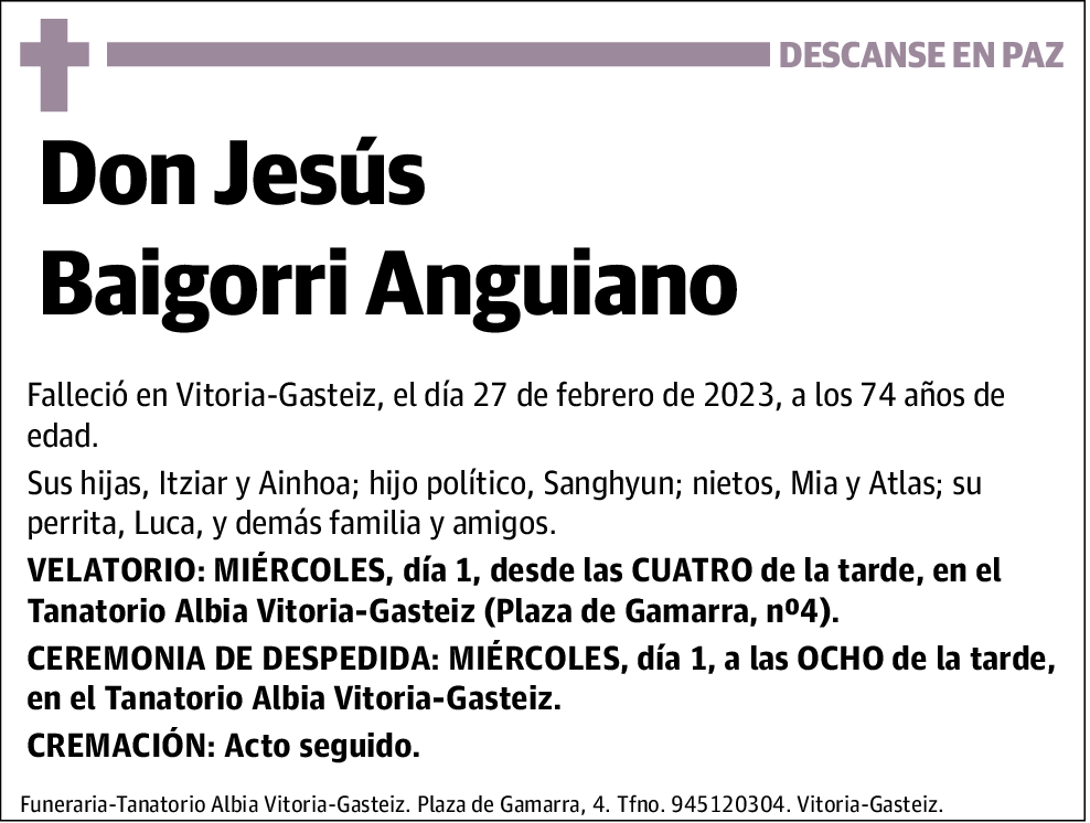 Retrato de Jesús Baigorri