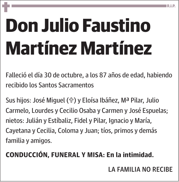 Retrato de Julio Faustino Martínez